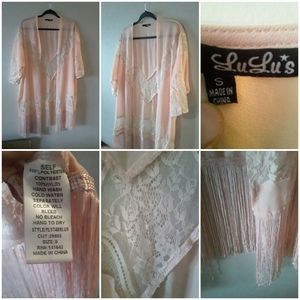 LuLu's Women Gown/Robe With Lace Sections